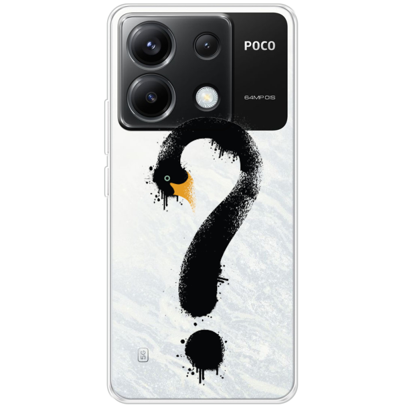 Прозрачный чехол BoxFace Xiaomi Poco X6 5G Swan question