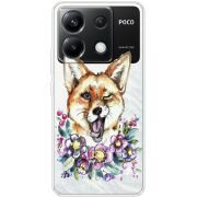 Прозрачный чехол BoxFace Xiaomi Poco X6 5G Winking Fox