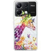 Прозрачный чехол BoxFace Xiaomi Poco X6 5G Colorful Giraffe