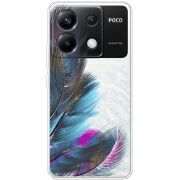 Прозрачный чехол BoxFace Xiaomi Poco X6 5G Feathers