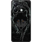 Черный чехол BoxFace Poco X6 5G Wolf