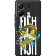 Черный чехол BoxFace Poco X6 5G Fish