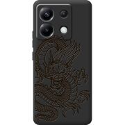 Черный чехол BoxFace Poco X6 5G Chinese Dragon