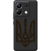 Черный чехол BoxFace Poco X6 5G Ukrainian Trident