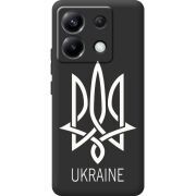 Черный чехол BoxFace Poco X6 5G Тризуб монограмма ukraine