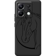 Черный чехол BoxFace Poco X6 5G Horse