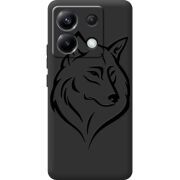 Черный чехол BoxFace Poco X6 5G Wolf