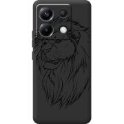 Черный чехол BoxFace Poco X6 5G Lion