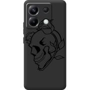 Черный чехол BoxFace Poco X6 5G Skull and Roses