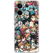 Чехол BoxFace Xiaomi Redmi Note 13 5G Anime Stickers