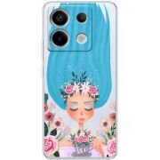 Прозрачный чехол BoxFace Xiaomi Redmi Note 13 5G Blue Hair