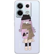 Прозрачный чехол BoxFace Xiaomi Redmi Note 13 5G Winter Morning Girl