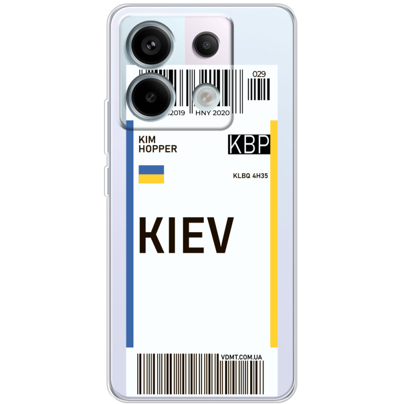 Прозрачный чехол BoxFace Xiaomi Redmi Note 13 5G Ticket Kiev