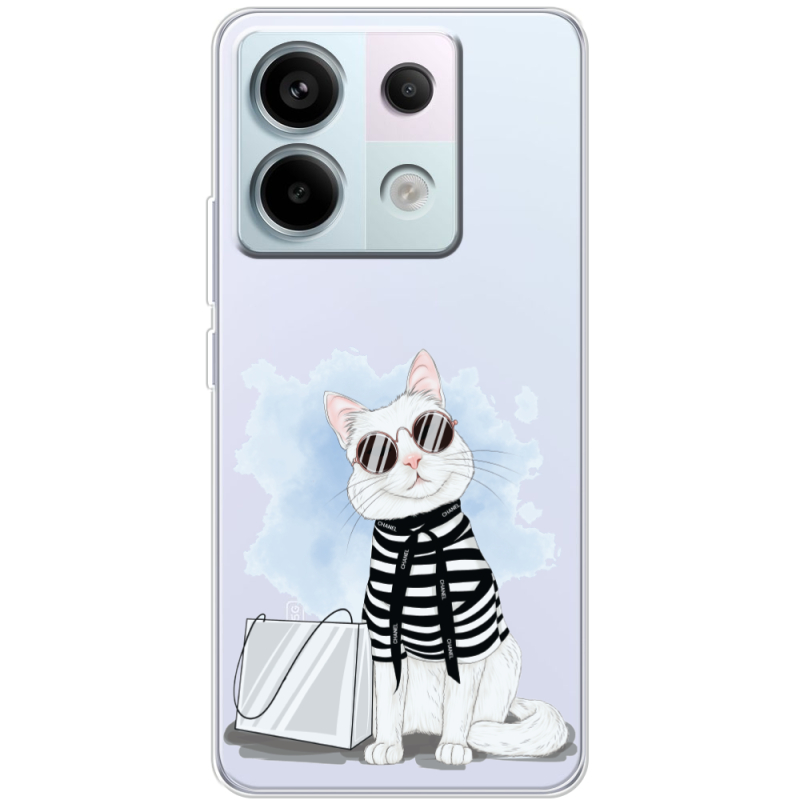 Прозрачный чехол BoxFace Xiaomi Redmi Note 13 5G Cat Style