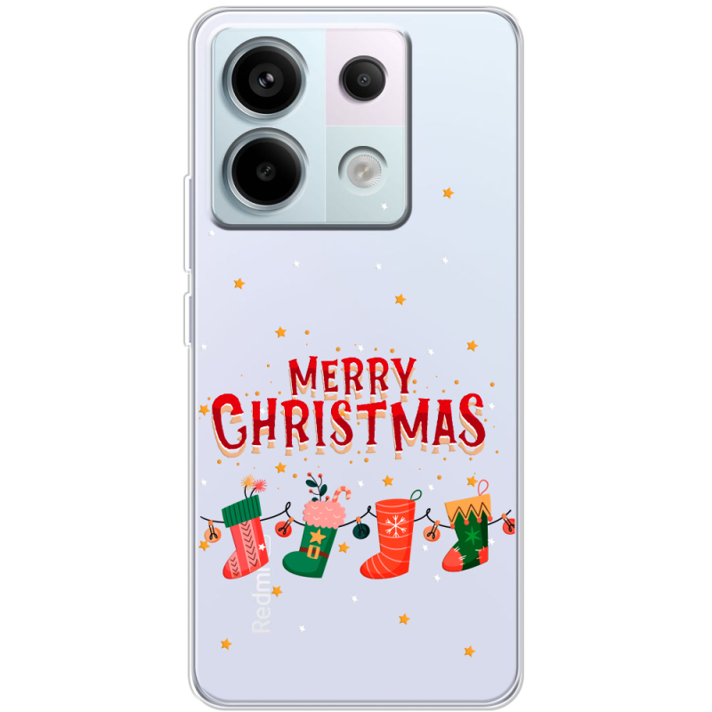 Прозрачный чехол BoxFace Xiaomi Redmi Note 13 5G Merry Christmas