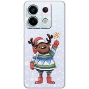 Прозрачный чехол BoxFace Xiaomi Redmi Note 13 5G Christmas Deer with Snow