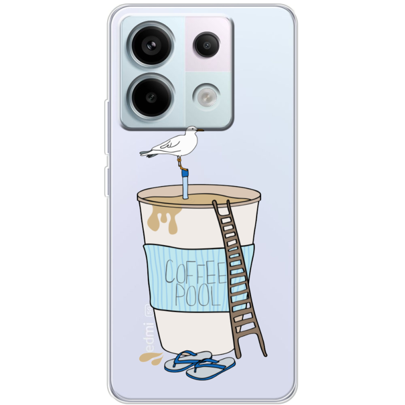 Прозрачный чехол BoxFace Xiaomi Redmi Note 13 5G Segull in Cofee Pool
