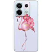 Прозрачный чехол BoxFace Xiaomi Redmi Note 13 5G Floral Flamingo