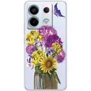 Прозрачный чехол BoxFace Xiaomi Redmi Note 13 5G My Bouquet