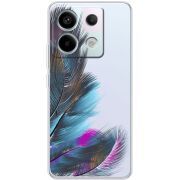 Прозрачный чехол BoxFace Xiaomi Redmi Note 13 5G Feathers