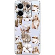 Прозрачный чехол BoxFace Xiaomi Redmi Note 13 5G Cotton and Rabbits