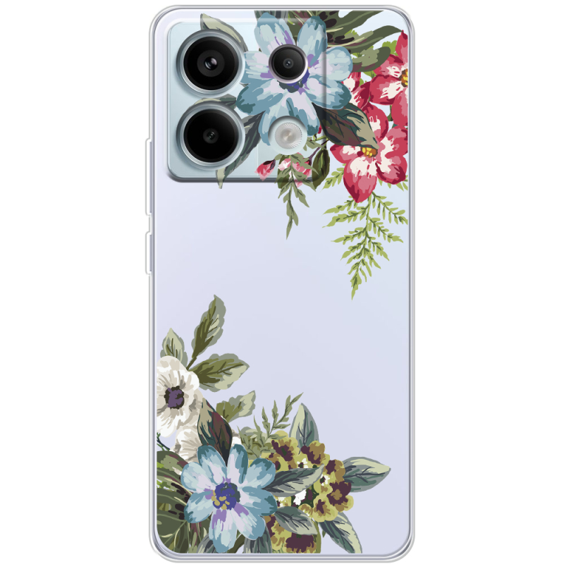 Прозрачный чехол BoxFace Xiaomi Redmi Note 13 5G Floral