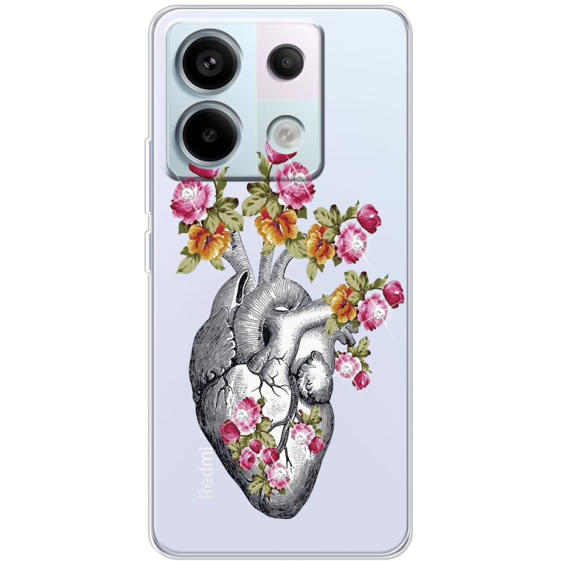 Чехол со стразами BoxFace Xiaomi Redmi Note 13 5G Heart