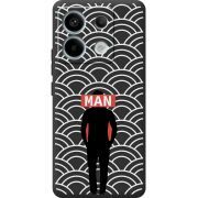 Черный чехол BoxFace Xiaomi Redmi Note 13 5G Man Pattern