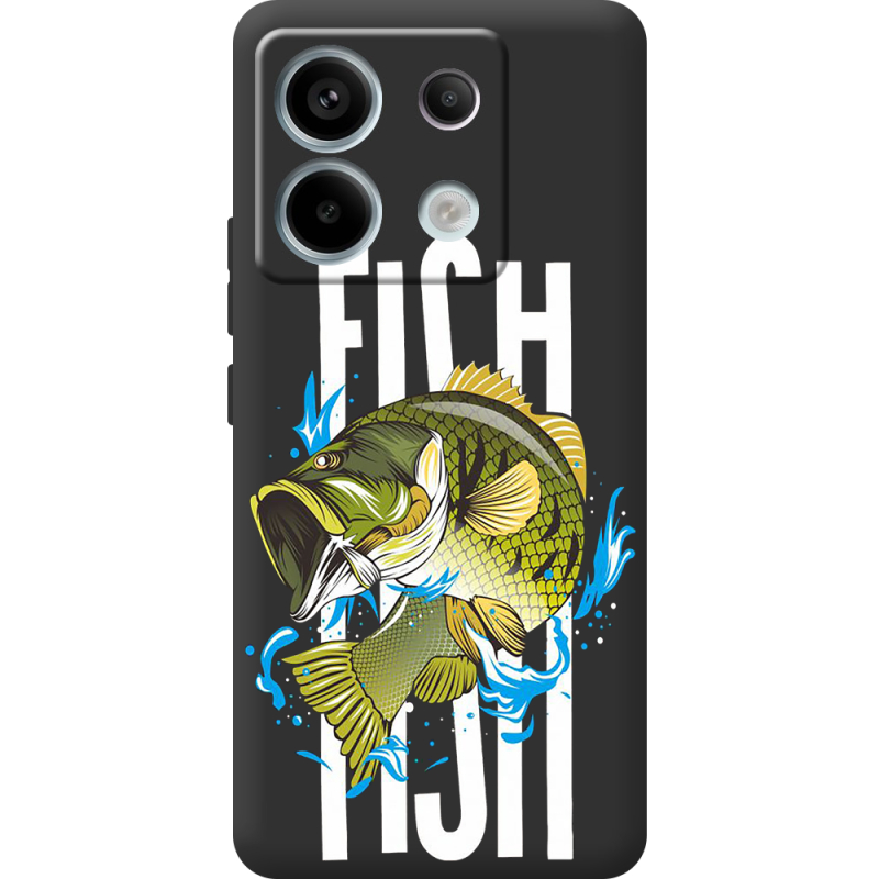 Черный чехол BoxFace Xiaomi Redmi Note 13 5G Fish