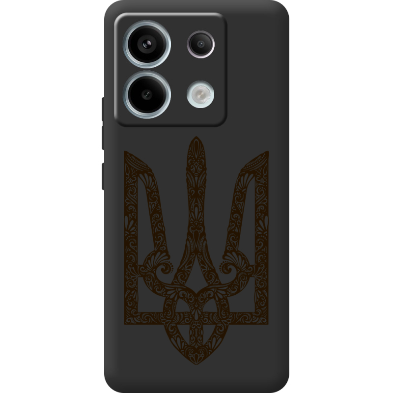 Черный чехол BoxFace Xiaomi Redmi Note 13 5G Ukrainian Trident