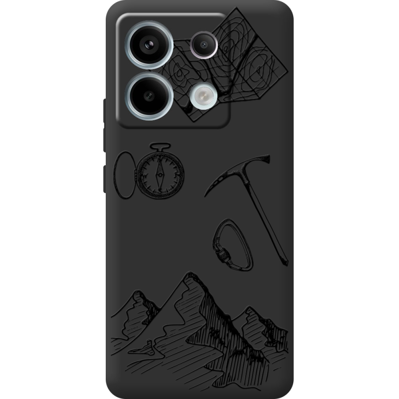 Черный чехол BoxFace Xiaomi Redmi Note 13 5G Mountains