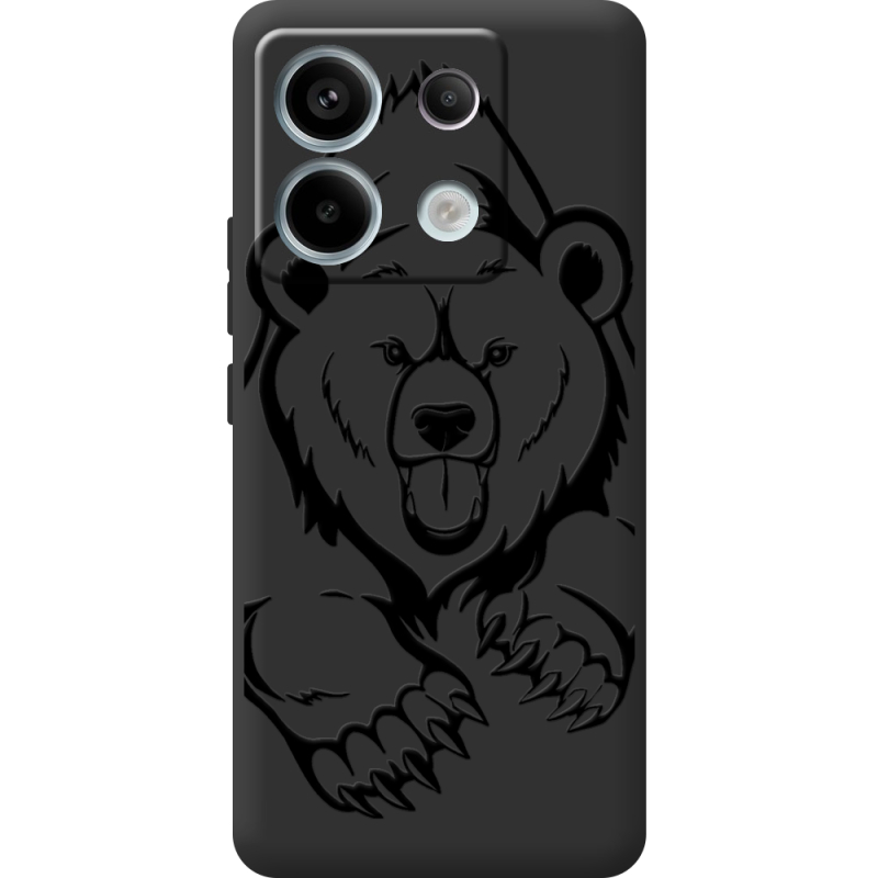 Черный чехол BoxFace Xiaomi Redmi Note 13 5G Grizzly Bear