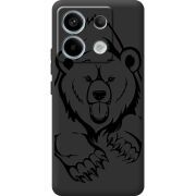 Черный чехол BoxFace Xiaomi Redmi Note 13 5G Grizzly Bear