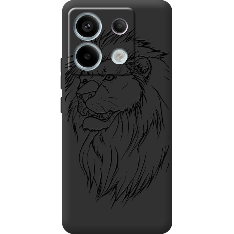 Черный чехол BoxFace Xiaomi Redmi Note 13 5G Lion