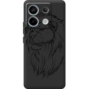 Черный чехол BoxFace Xiaomi Redmi Note 13 5G Lion