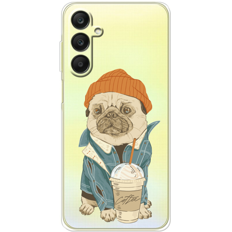 Прозрачный чехол BoxFace Samsung Galaxy A25 (A256) Dog Coffeeman