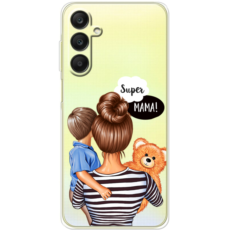 Прозрачный чехол BoxFace Samsung Galaxy A25 (A256) Super Mama and Son