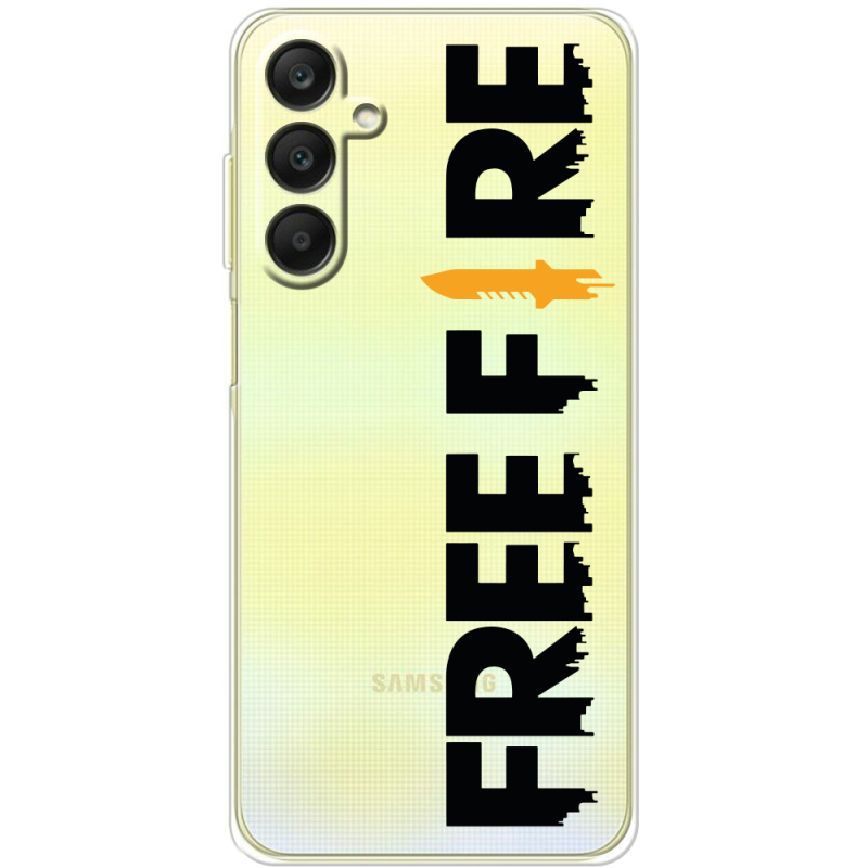 Прозрачный чехол BoxFace Samsung Galaxy A25 (A256) Free Fire Black Logo