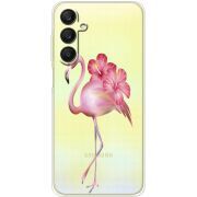 Прозрачный чехол BoxFace Samsung Galaxy A25 (A256) Floral Flamingo