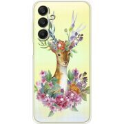 Чехол со стразами Samsung Galaxy A25 (A256) Deer with flowers