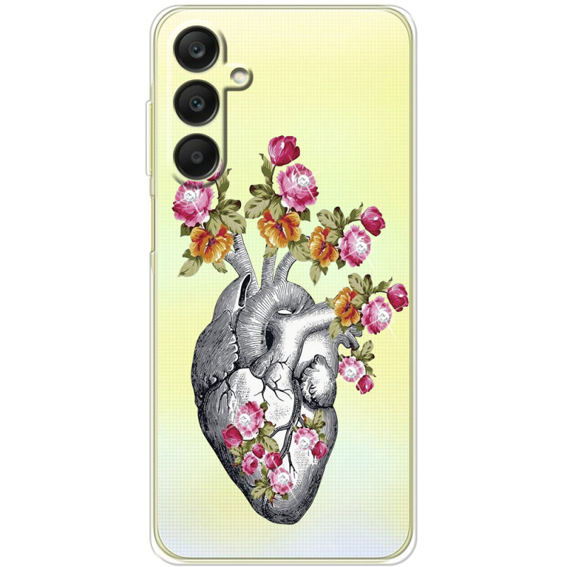Чехол со стразами Samsung Galaxy A25 (A256) Heart