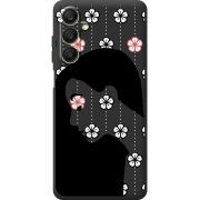 Черный чехол BoxFace Samsung Galaxy A25 (A256) Flower Hair