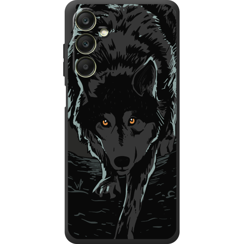 Черный чехол BoxFace Samsung Galaxy A25 (A256) Wolf