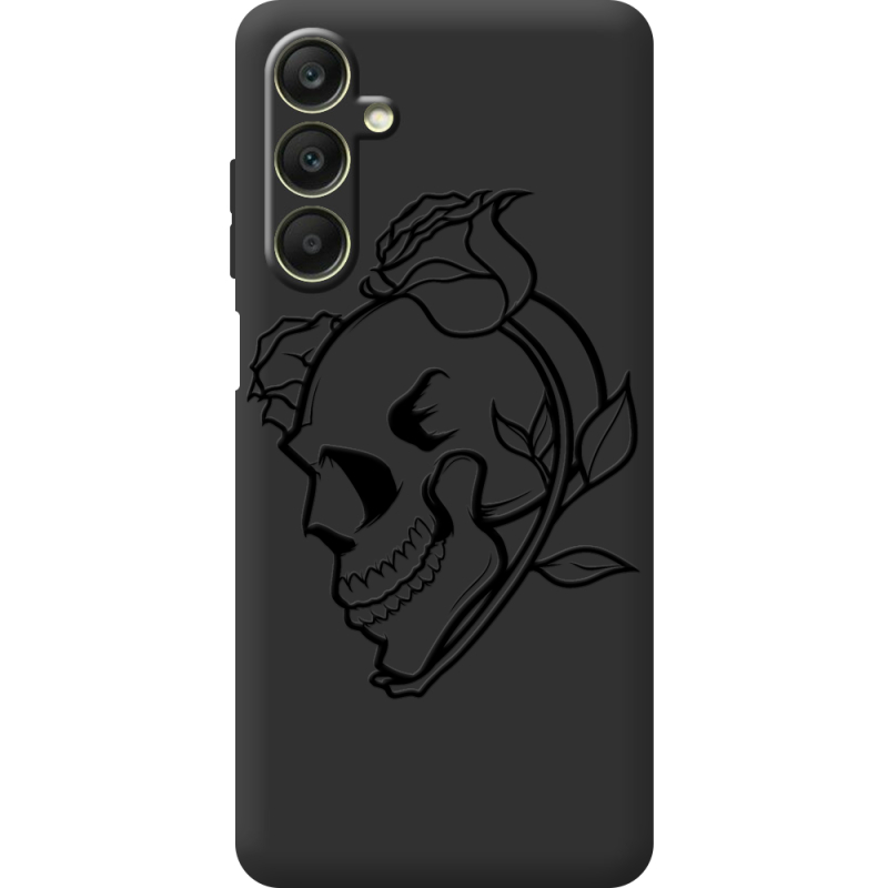 Черный чехол BoxFace Samsung Galaxy A25 (A256) Skull and Roses