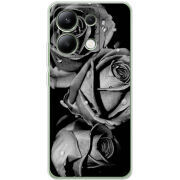 Чехол BoxFace Xiaomi Redmi Note 13 4G Black and White Roses