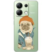 Прозрачный чехол BoxFace Xiaomi Redmi Note 13 4G Dog Coffeeman