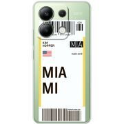 Прозрачный чехол BoxFace Xiaomi Redmi Note 13 4G Ticket Miami