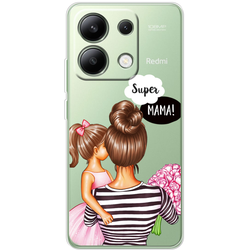 Прозрачный чехол BoxFace Xiaomi Redmi Note 13 4G Super Mama and Daughter