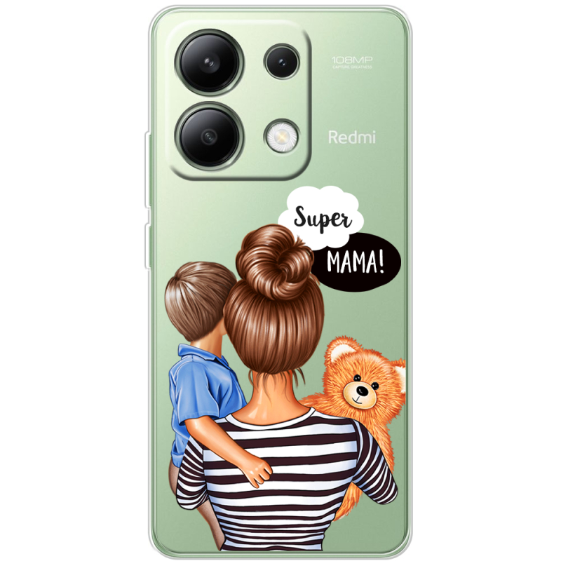 Прозрачный чехол BoxFace Xiaomi Redmi Note 13 4G Super Mama and Son