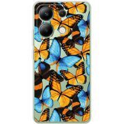 Прозрачный чехол BoxFace Xiaomi Redmi Note 13 4G Butterfly Morpho